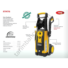 YÜKSEK BASINÇLI YIKAMA 3200W 225 BAR RTRMAX